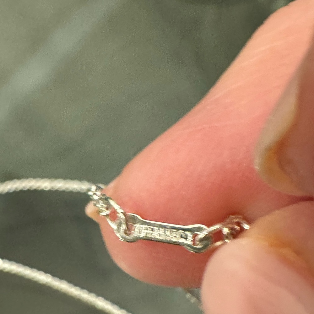 Authentic Tiffany & Co. Silver Open Teardrop Necklace - Picture 8 of 16